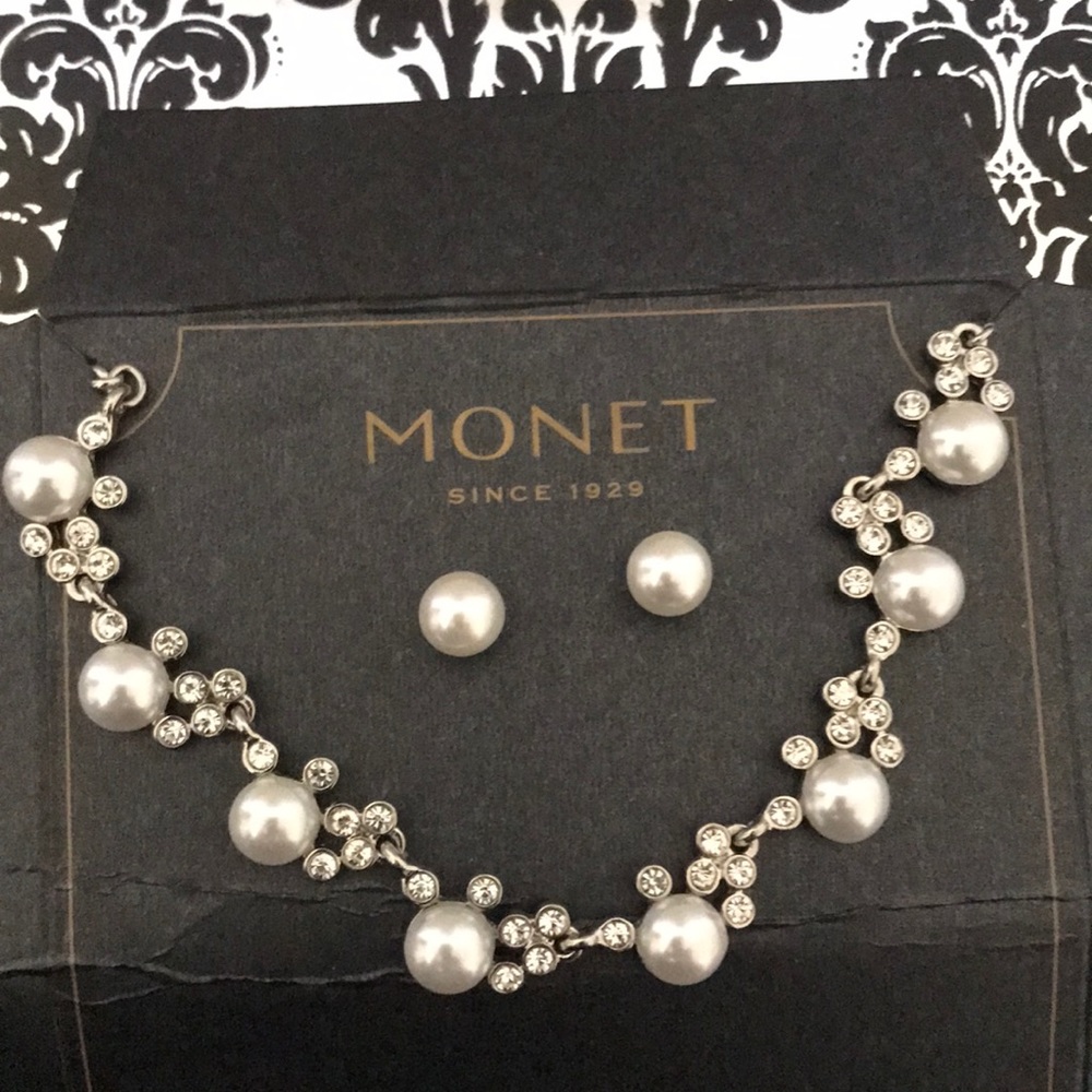 Two piece necklace and earring set